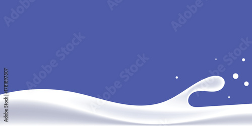 liquid milk or yogurt, background element of dairy products