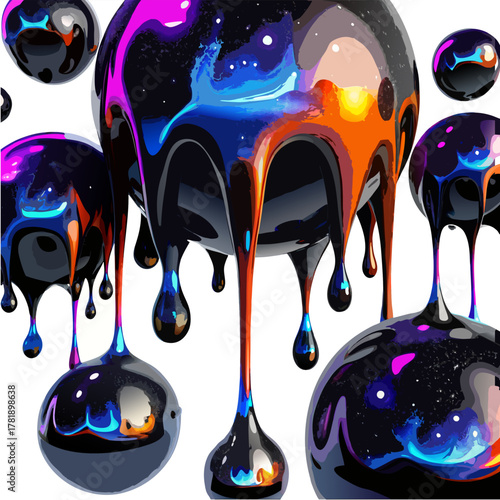 water drops on black background