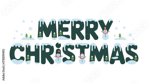 Merry Christmas: Festive holiday message, joyful winter season theme. Capturing the spirit of togetherness and celebration.