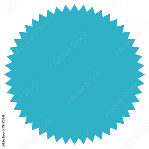 Hellblauer Stern mit Textfreiraum