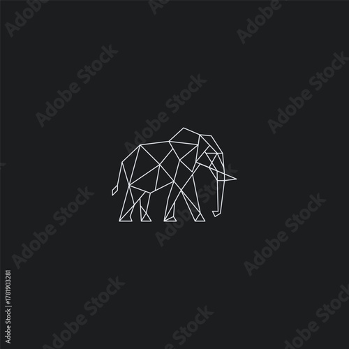 Elephant line art logo representing wisdom, memory, and gentle power.
