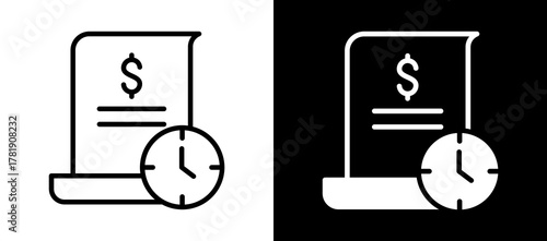 Payment History whiteblack icon