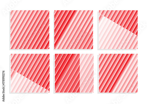 Red dynamic stripes transparent vector set 