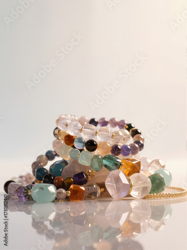 Colorful beaded bracelet combination