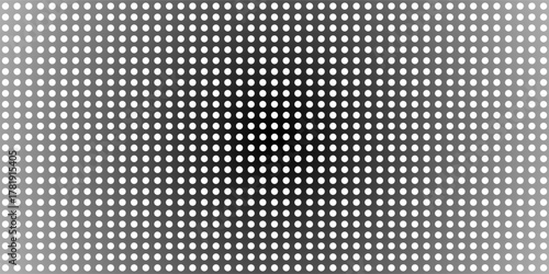 Halftone gradient. Dotted gradient, smooth dots spraying and halftones dot background seamless horizontal geometric pattern vector template set