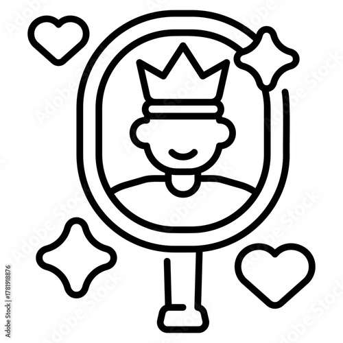 Self Acceptance line Icon