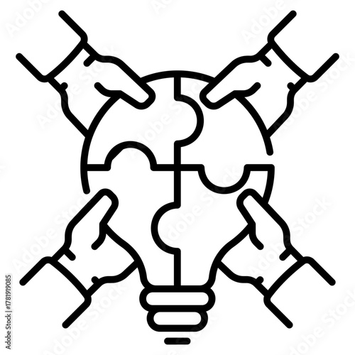 team innovation line Icon