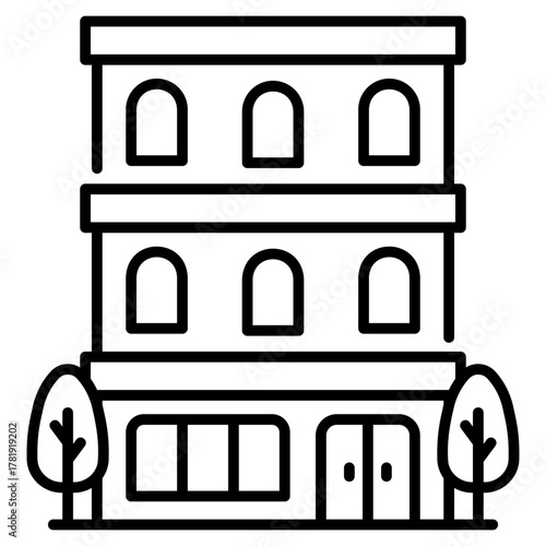 appartment line Icon