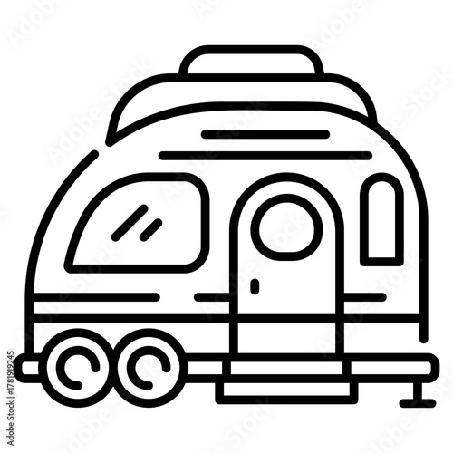 caravan line Icon