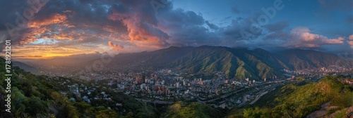 Breathtaking Sunrise Over Parque del Este with El Ãvila Mountain in Caracas: A Serene Nature and Cityscape Fusion