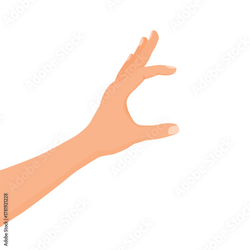 Hand holding something or showing size with hand gesture