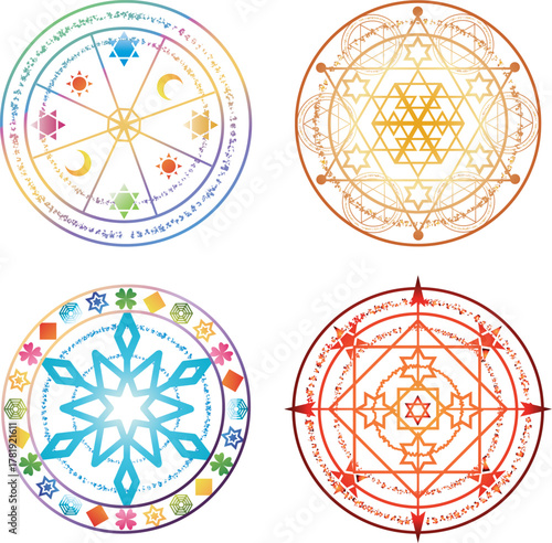 魔法陣　アイコン　セット