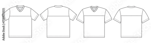 jersey template vector. jersey mockup front and back. blank football jersey apparel.