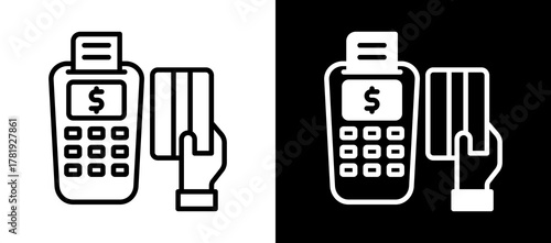 Payment System whiteblack icon