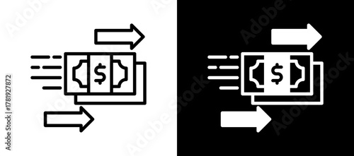 Instant Pay whiteblack icon
