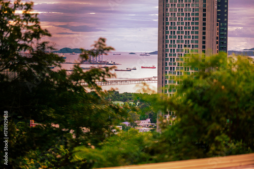 Background of a classic car steering wheel, a nine-series car with a manual transmission, a rural passenger transport vehicle in Thailand.