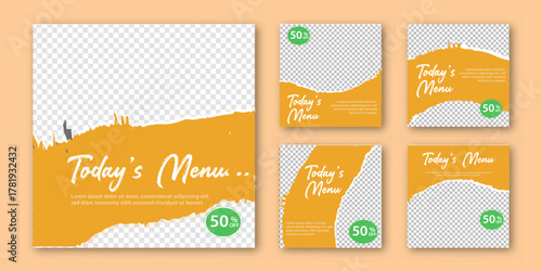 Food Menu banner design Todays special menu concept banner template design promotion layout poster.