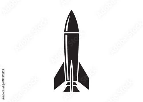 Tomahawk air rocket icon,Tomahawk air rocket solid vector