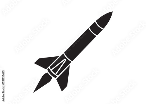 Tomahawk air rocket icon,Tomahawk air rocket solid vector