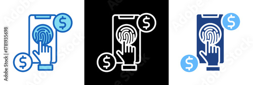 Fingerprint Pay triplestyle icon