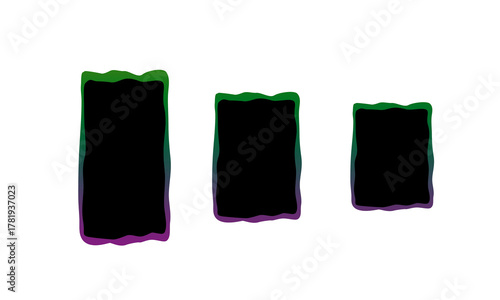 Dark Organic Frames with Gradient Aura