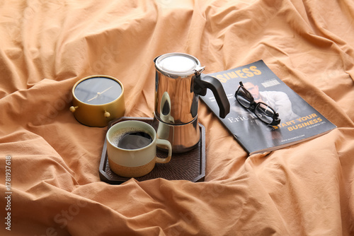 Cup of espresso with geyser...