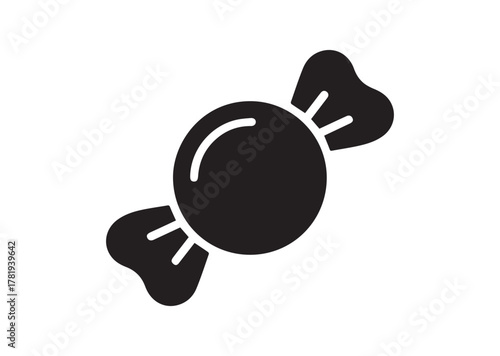 Round candy icon, Round candy solid vector