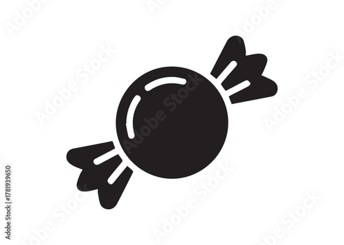 Round candy icon, Round candy solid vector