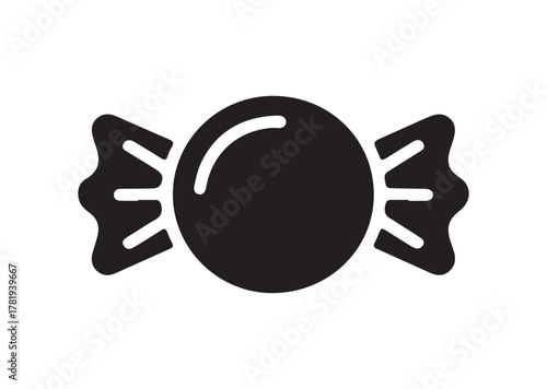 Round candy icon, Round candy solid vector