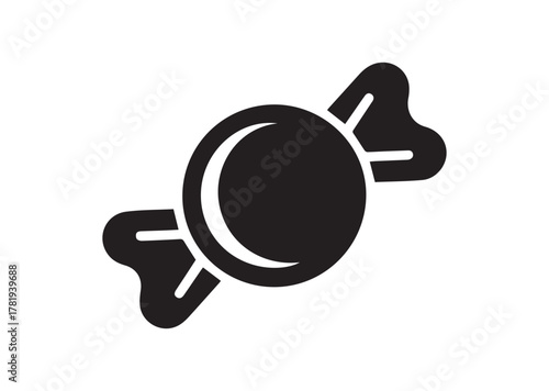 Round candy icon, Round candy solid vector