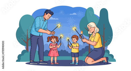 Cartoon woman in warrior pose on yoga mat in bright room.