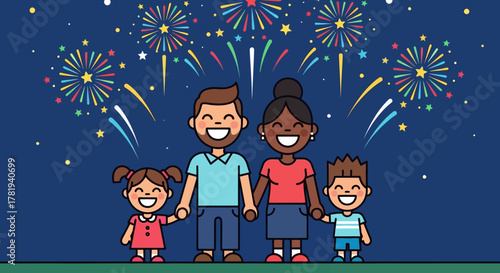 Cartoon woman in warrior pose on yoga mat in bright room.