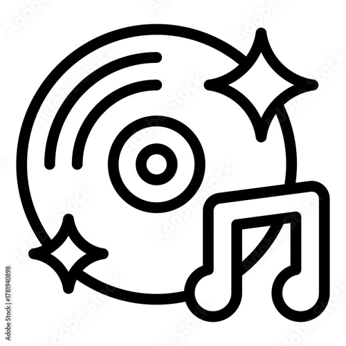 vinyl record icon vector