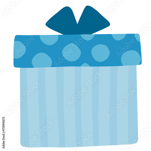 Christmas Gift Box Illustration, Festive Atmosphere, Whimsical Design