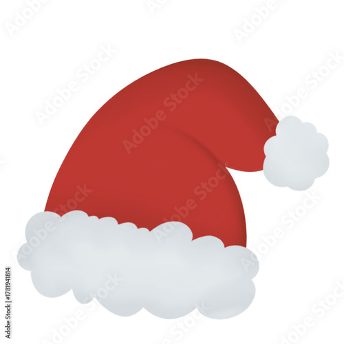 Santa Hat Illustration, Festive Design, Cheerful Environment