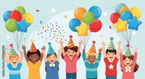 Cartoon woman in warrior pose on yoga mat in bright room.