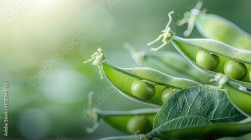 A close-up shot of a broad bean pod revealing plump, glistening beans.