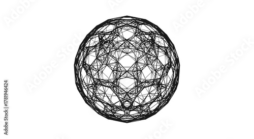 Intricate geometric sphere