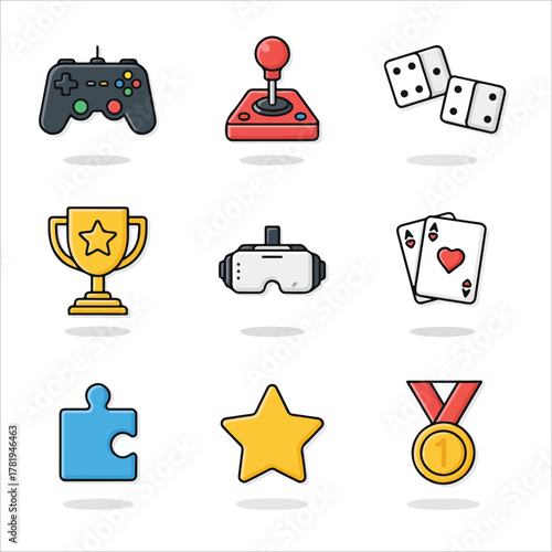 game controller icon set