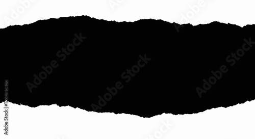 Torn paper effect with black void