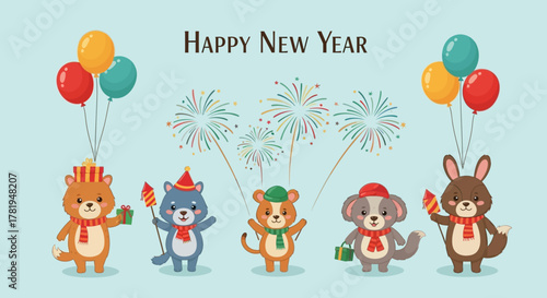 Cartoon woman in warrior pose on yoga mat in bright room.