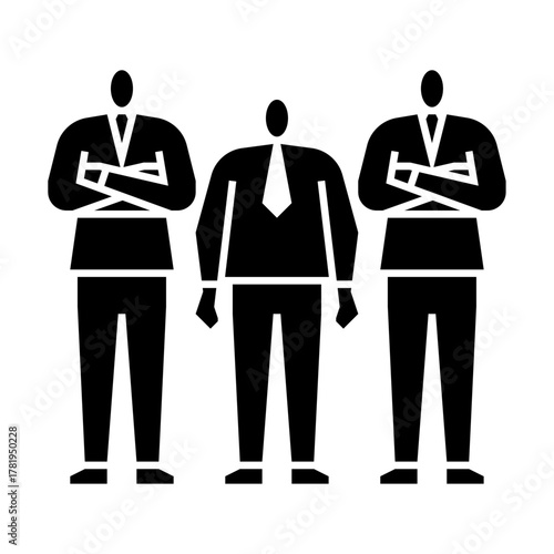 bodyguard glyph icon. security illustration.