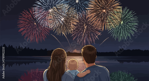 Cartoon woman in warrior pose on yoga mat in bright room.