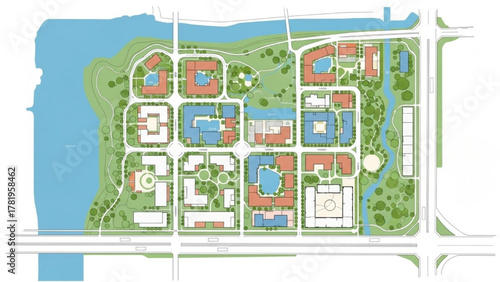 Urban Planning and Architectural Design of a Modern City District