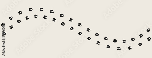 Cow footprints vector. Farm animal paw prints