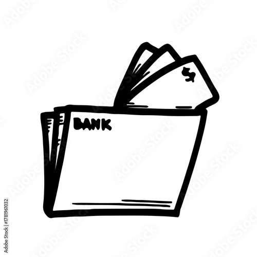 Simple illustration of savings book concept.