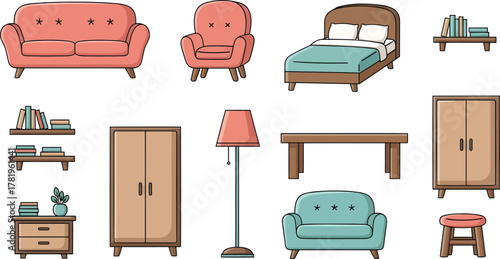 Collection of Modern Furniture Items for Home Decoration