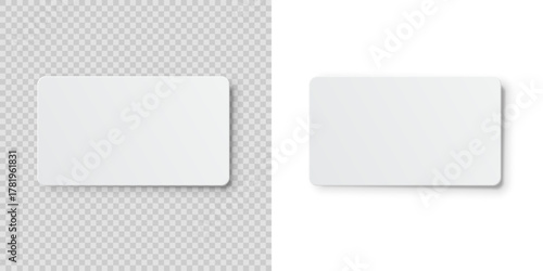 White business card icon in flat style. Blank template vector illustration on isolated background. Sticker, sheet, label, banner sign business concept.