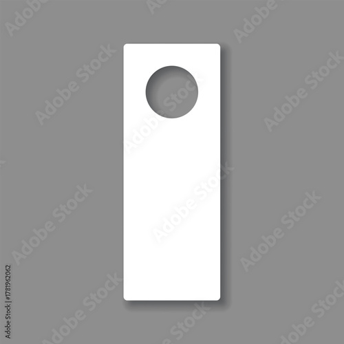 Door hanger icon in flat style. Do not disturb card vector illustration on isolated background. Hotel room sign business concept.