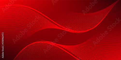red gradient line background. abstract wavy lines background. dark red background.